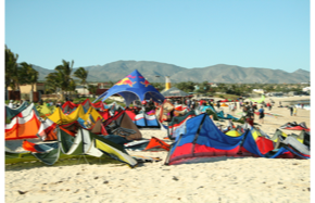 Kites on beach